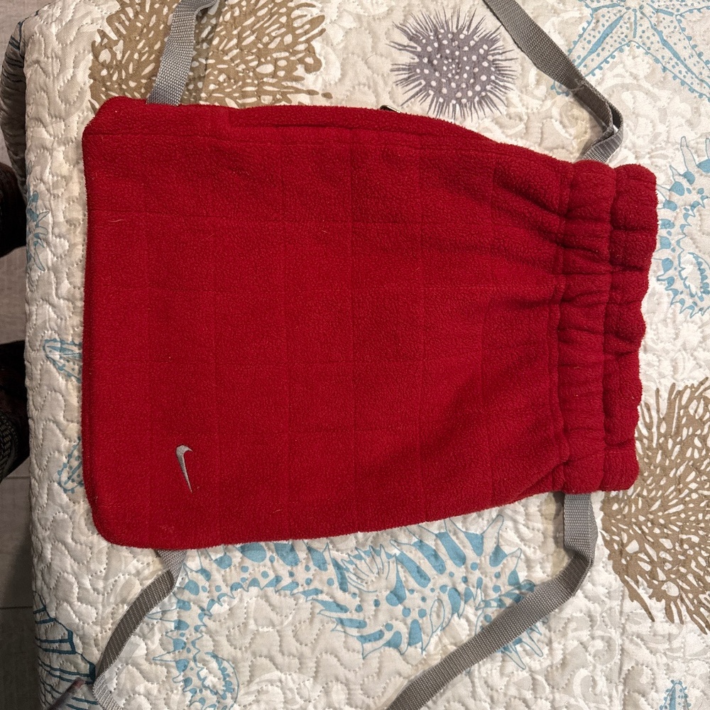 Red Fleece drawstring NIKE bag